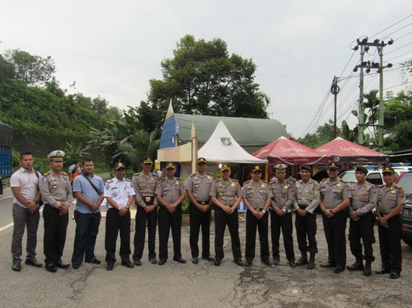 Amankan Arus Mudik, Kapolres Kampar dan Kapolres 50 Kota Buat Kesepakatan